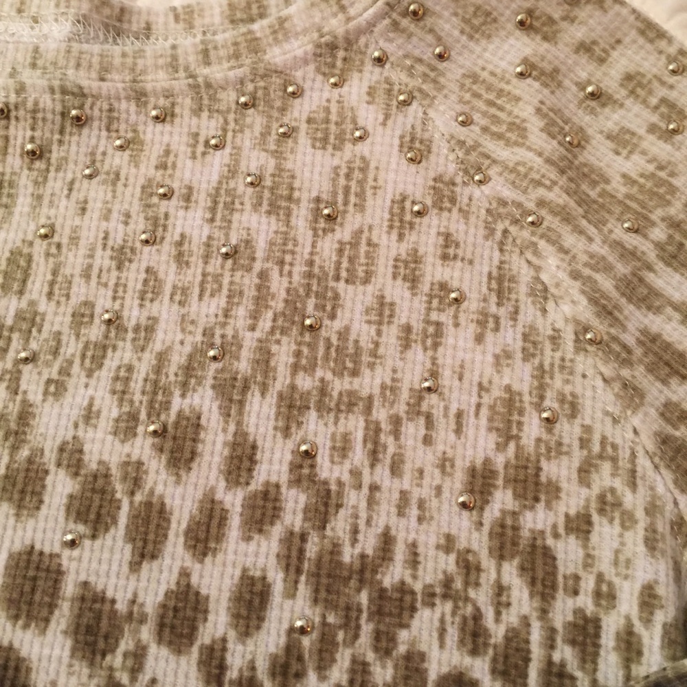 Ruby Rd. Embellished Animal Print Top - Picture 2 of 5